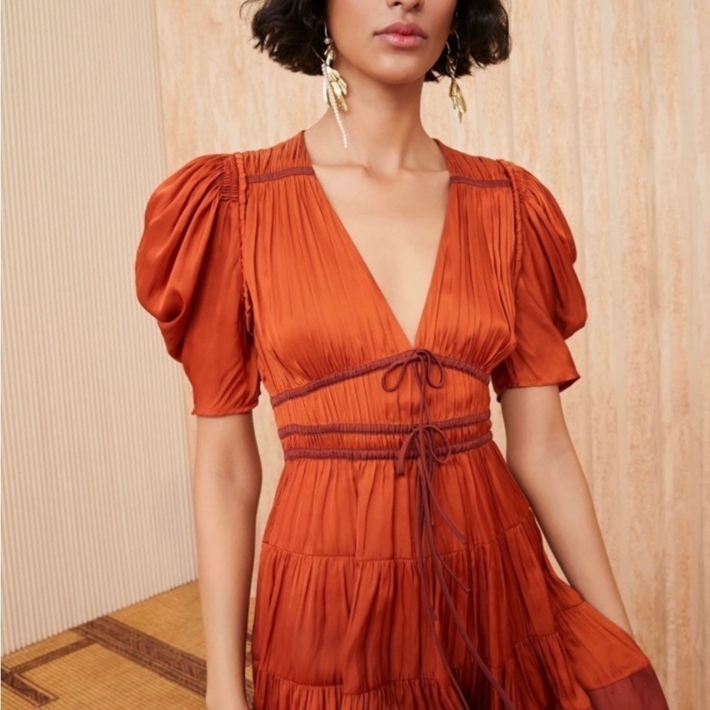 ULLA JOHNSON Azaria Dress in Agate 2 - Picture 4 of 13